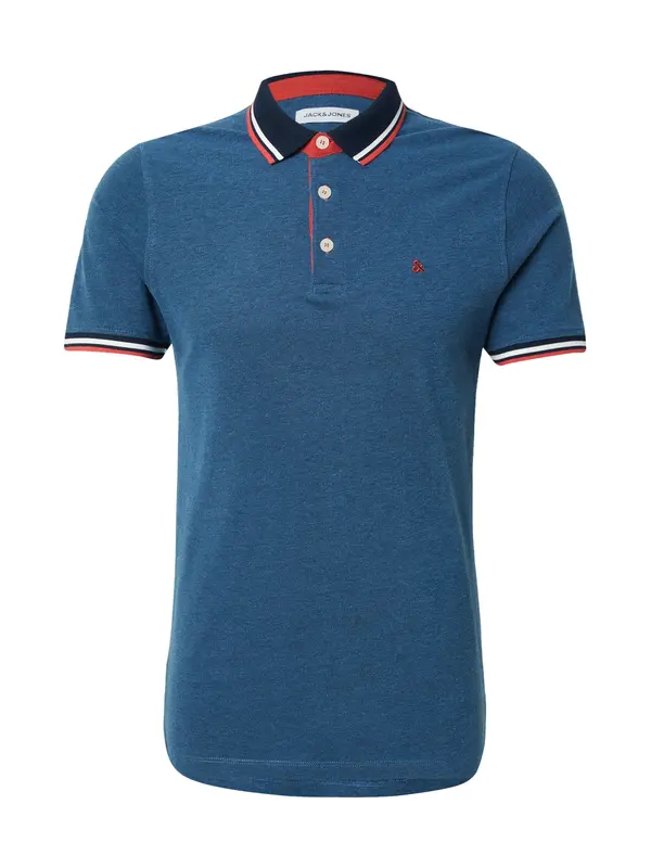 JACK & JONES JACK & JONES Majica 'JJEPaulos'  nočno modra / progasto modra / živo rdeča / bela