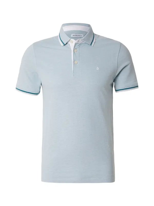 JACK & JONES JACK & JONES Majica 'JJEPaulos'  pastelno modra / petrol / bela