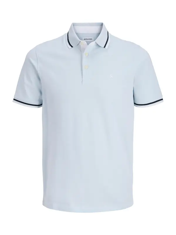 JACK & JONES JACK & JONES Majica 'JJEPaulos'  pastelno modra / temno modra / bela