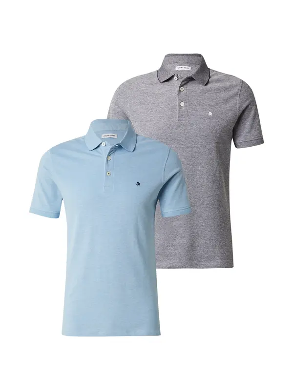 JACK & JONES JACK & JONES Majica 'JJEPAULOS'  svetlo modra / pegasto siva