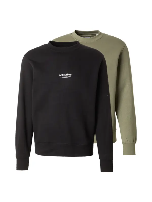 JACK & JONES JACK & JONES Majica 'JJESoho'  kaki / črna / bela