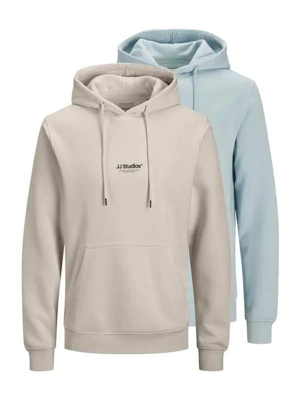 JACK & JONES JACK & JONES Majica 'JJESOHO'  svetlo modra / svetlo siva