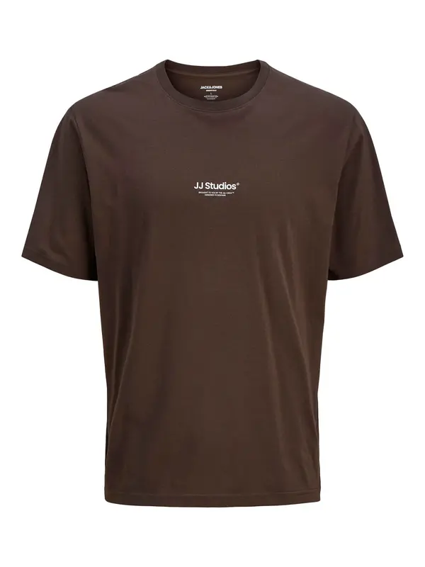 JACK & JONES JACK & JONES Majica 'JJESoho'  temno rjava / bela