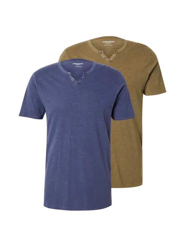 JACK & JONES JACK & JONES Majica 'JJESPLIT'  marine / kaki