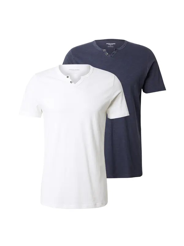 JACK & JONES JACK & JONES Majica 'JJESPLIT'  mornarska / bela