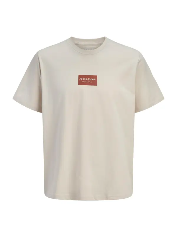 JACK & JONES JACK & JONES Majica 'JJFRANK'  kremna / rjasto rdeča