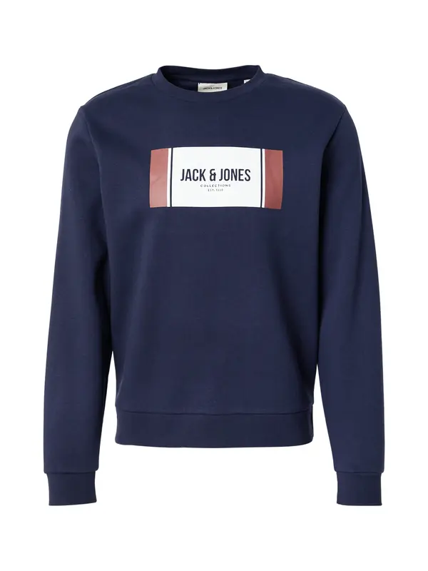 JACK & JONES JACK & JONES Majica 'JJHAYATO'  mornarska / rjava / bela
