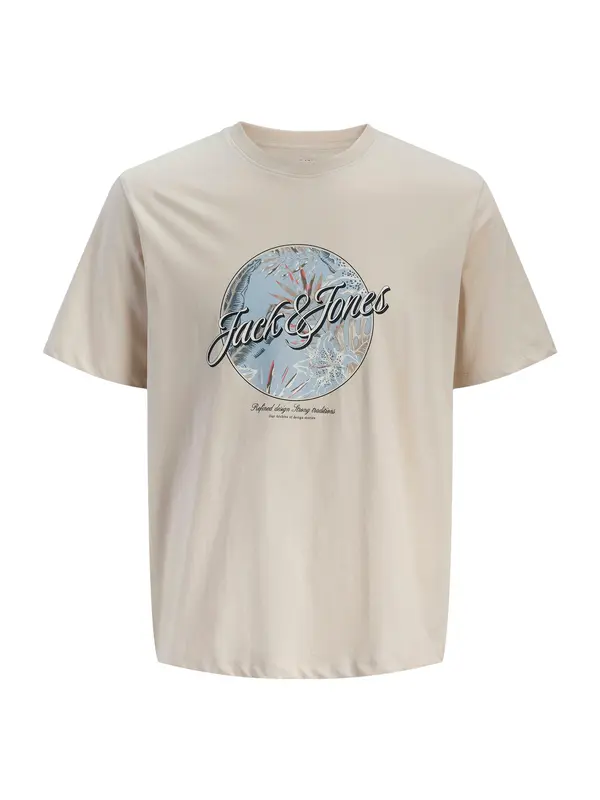 JACK & JONES JACK & JONES Majica 'JJHonolulu'  kremna / svetlo modra / črna / bela