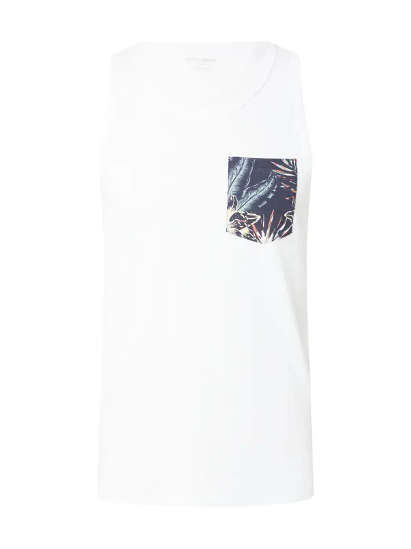 JACK & JONES JACK & JONES Majica 'JJHONOLULU'  marine / pastelno rumena / bela