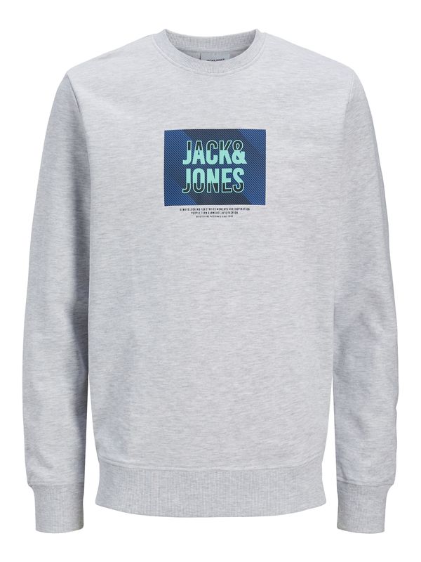 JACK & JONES JACK & JONES Majica 'JJHUDSON'  turkizna / temno modra / črna / pegasto bela