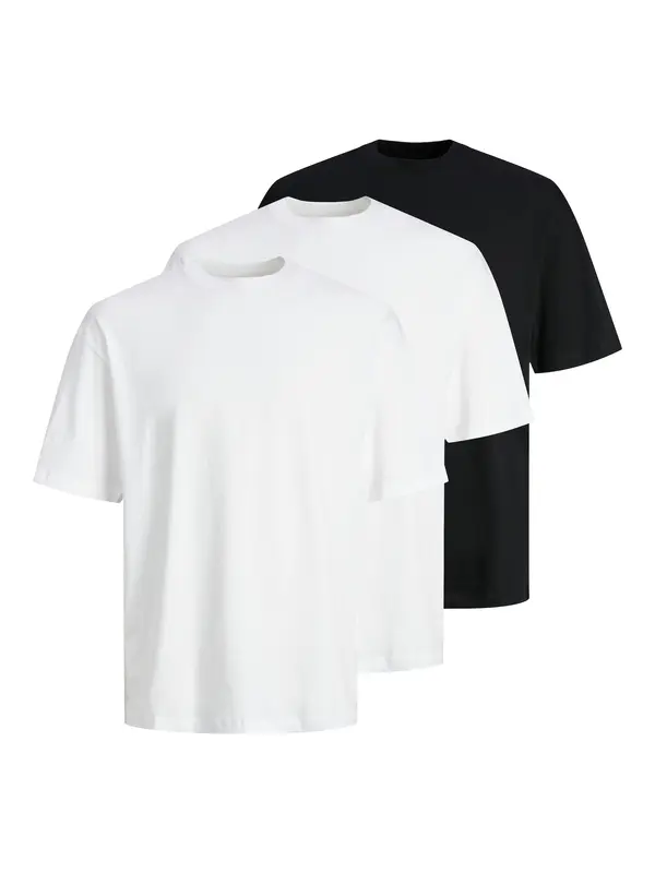 JACK & JONES JACK & JONES Majica 'JJHugo'  črna / bela