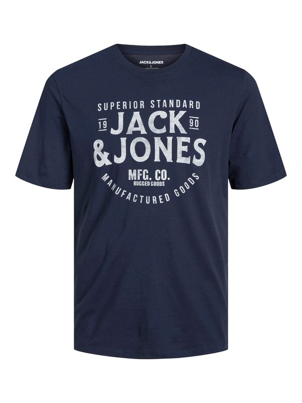 JACK & JONES JACK & JONES Majica 'JJJEANS'  mornarska / bela