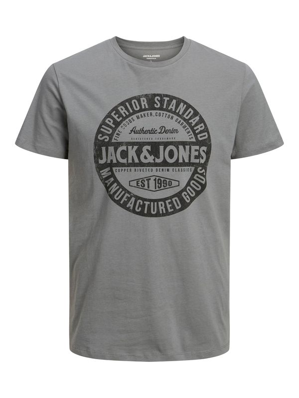 JACK & JONES JACK & JONES Majica 'JJJEANS'  siva / črna