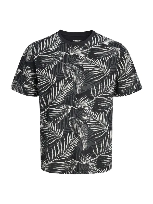 JACK & JONES JACK & JONES Majica 'JJJeff'  črna / bela