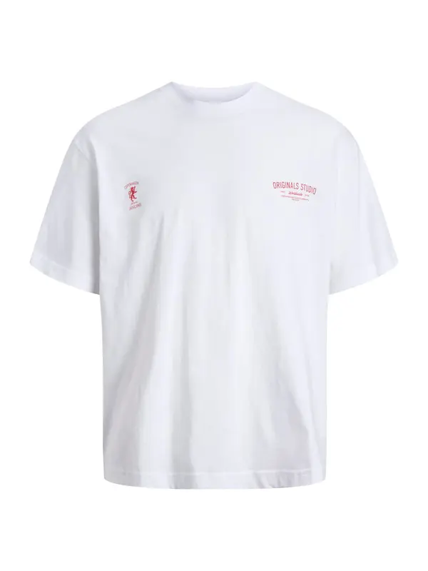 JACK & JONES JACK & JONES Majica 'JJJorcambridge'  rdeča / bela