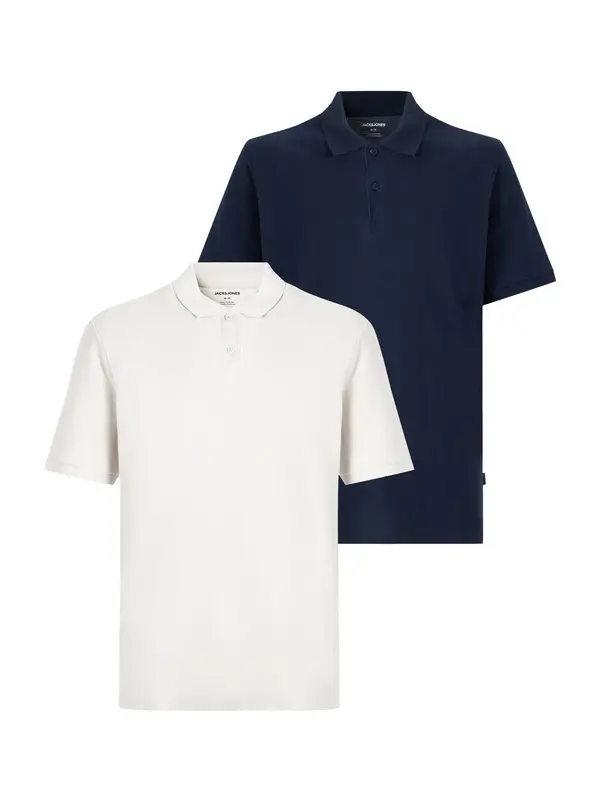 JACK & JONES JACK & JONES Majica 'JJKANE'  mornarska / naravno bela