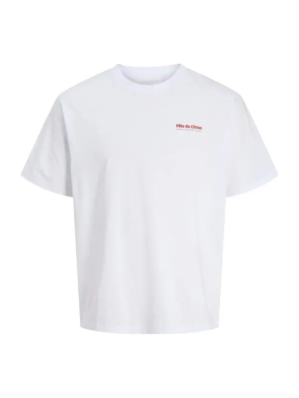 JACK & JONES JACK & JONES Majica 'JJLEMON'  apno / travnato zelena / karminsko rdeča / bela