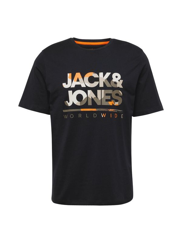 JACK & JONES JACK & JONES Majica 'JJLUKE'  barva blata / oranžna / črna / bela