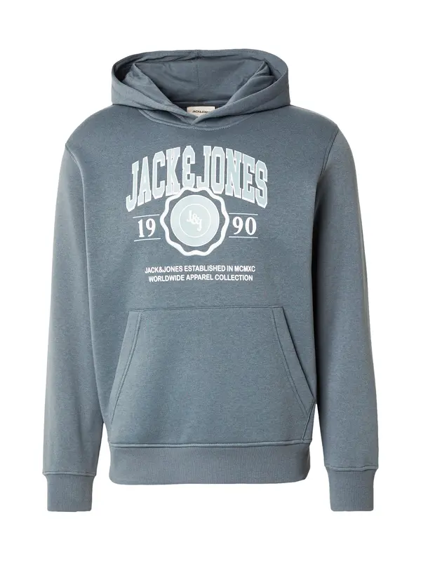 JACK & JONES JACK & JONES Majica 'JJMAKO'  cijansko modra / meta / bela