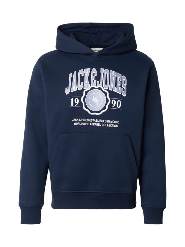 JACK & JONES JACK & JONES Majica 'JJMAKO'  nočno modra / svetlo modra / bela