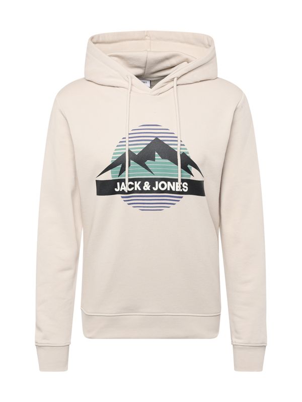 JACK & JONES JACK & JONES Majica 'JJPEAK'  ecru / temno liila / črna / bela