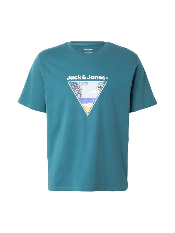 JACK & JONES JACK & JONES Majica 'JJPERRY'  modra / petrol / oranžna / bela