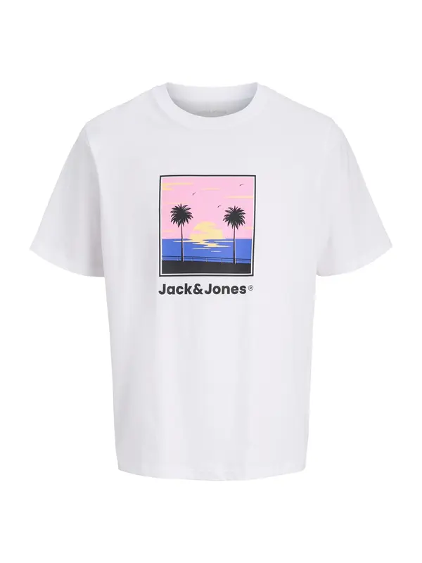JACK & JONES JACK & JONES Majica 'JJPERRY'  modra / svetlo roza / črna / bela
