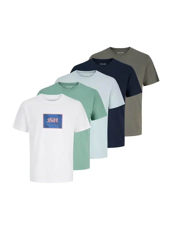 JACK & JONES JACK & JONES Majica 'JJRAIN'  modra / svetlo modra / siva / bela