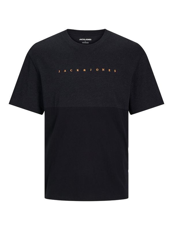 JACK & JONES JACK & JONES Majica 'JJSTAR'  oranžna / črna / pegasto črna