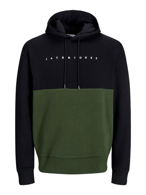 JACK & JONES JACK & JONES Majica 'JJStar'  zelena / črna / bela