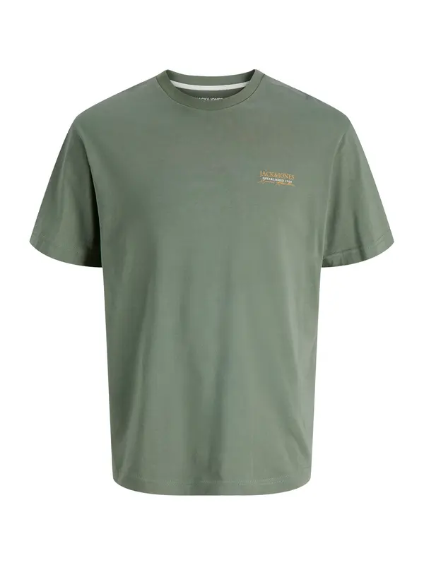 JACK & JONES JACK & JONES Majica 'JJSUMMER VIBES'  temno zelena / oranžna / bela