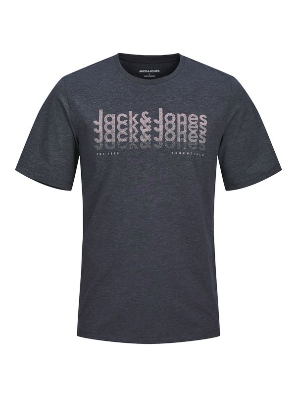 JACK & JONES JACK & JONES Majica 'JJTEX'  nočno modra / temno siva