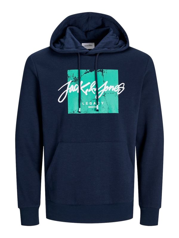 JACK & JONES JACK & JONES Majica 'JJTiley'  mornarska / turkizna / bela