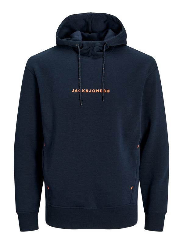 JACK & JONES JACK & JONES Majica 'JJTREE'  temno modra / oranžna