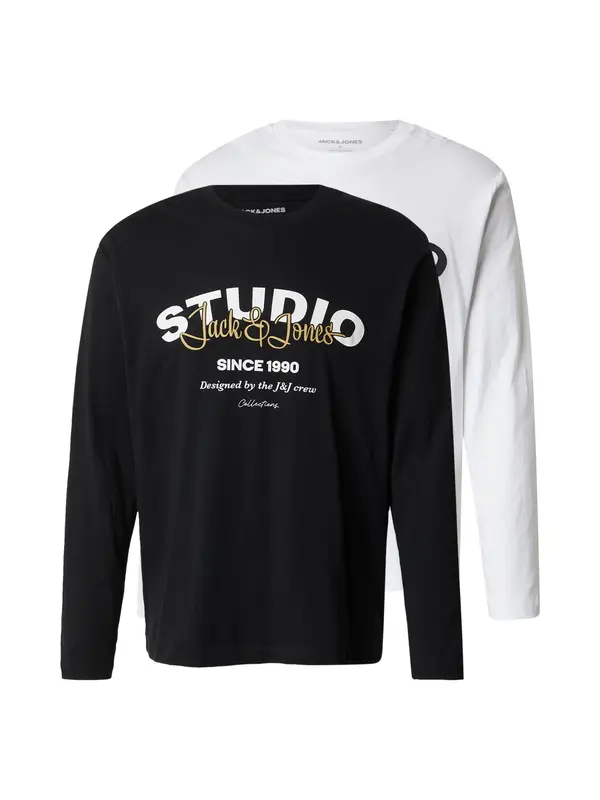 JACK & JONES JACK & JONES Majica 'JJYUKI'  bež / črna / bela