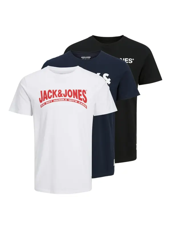 JACK & JONES JACK & JONES Majica 'JOR30HISTORY'  mornarska / rdeča / črna / bela