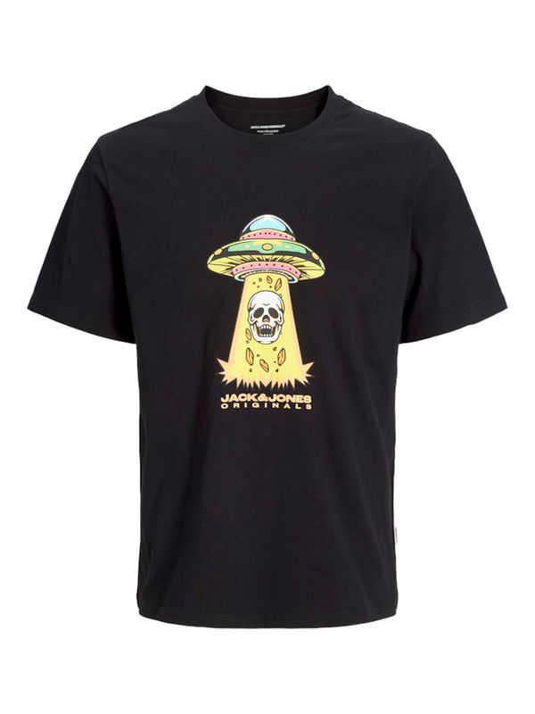 JACK & JONES JACK & JONES Majica 'JORANATOMY SKULL'  rumena / zelena / črna / bela
