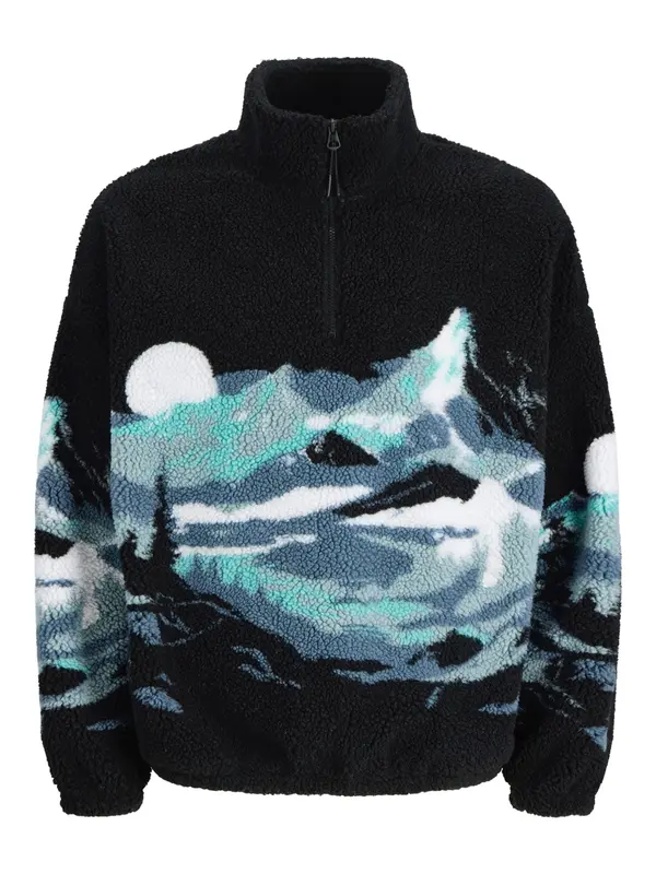 JACK & JONES JACK & JONES Majica 'JORBEAR MOUNTAIN'  turkizna / golobje modra / črna / bela