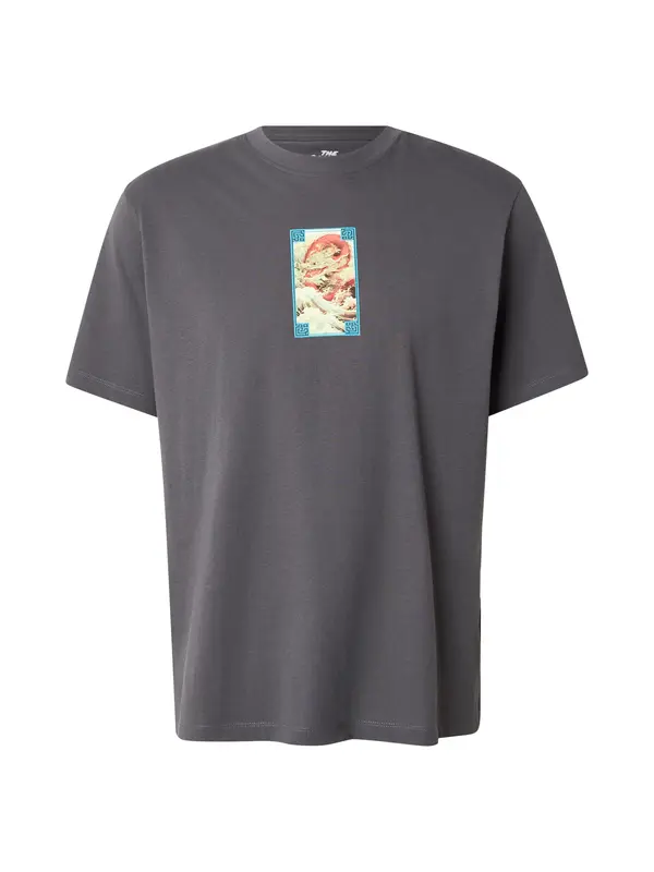 JACK & JONES JACK & JONES Majica 'JORBIG JAPAN'  azur / temno siva / svetlo zelena / temno oranžna