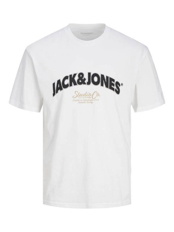 JACK & JONES JACK & JONES Majica 'JORBRONX'  bež / črna / bela