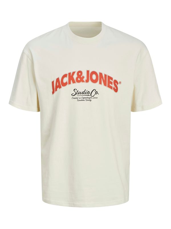 JACK & JONES JACK & JONES Majica 'JORBRONX'  rdeča / črna / volneno bela
