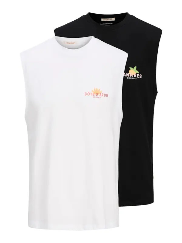 JACK & JONES JACK & JONES Majica 'JORCANGGU'  črna / bela