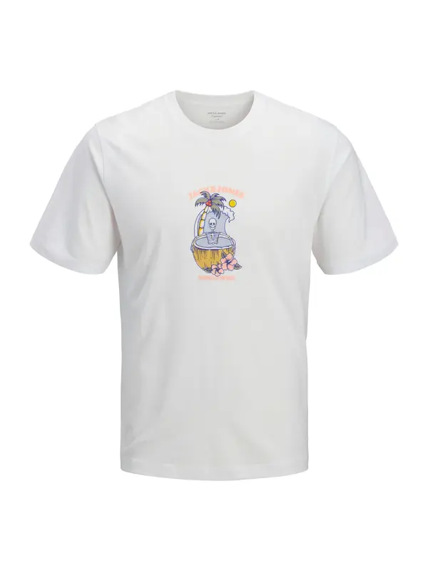 JACK & JONES JACK & JONES Majica 'JORCASSIS SKULL'  opal / gorčica / marelica / bela