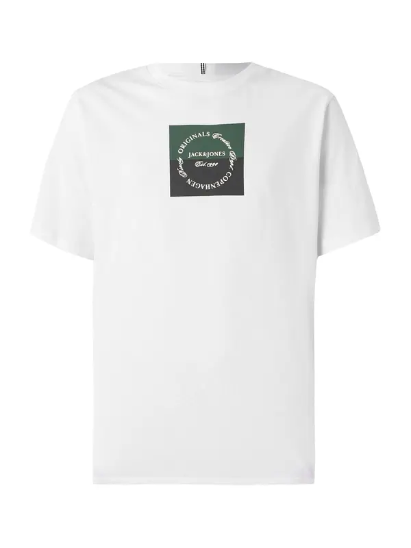 JACK & JONES JACK & JONES Majica 'JORCATSKILLS'  črna / bela