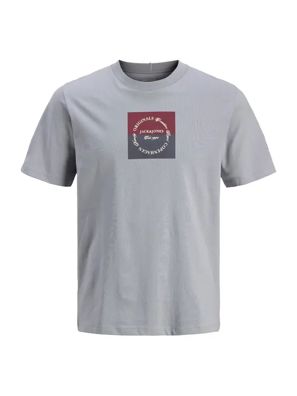 JACK & JONES JACK & JONES Majica 'JORCATSKILLS'  dimno modra / siva / vinsko rdeča