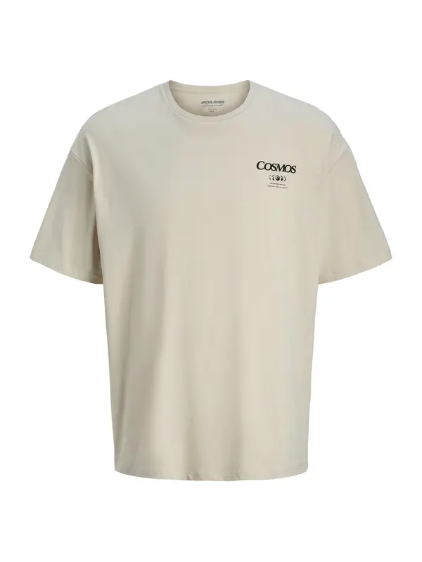 JACK & JONES JACK & JONES Majica 'JORCOSMOS'  ecru / črna
