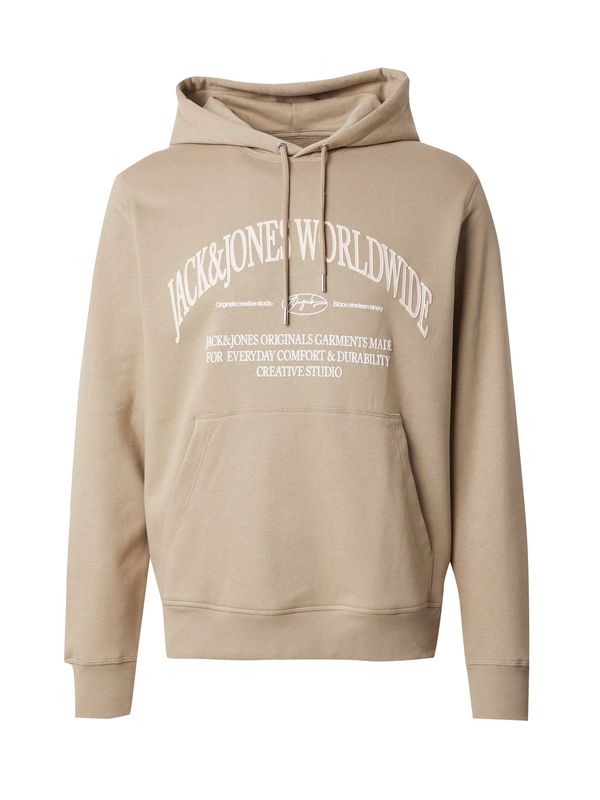 JACK & JONES JACK & JONES Majica 'JORFREDERIKSBERG MARGATE'  temno siva / bela