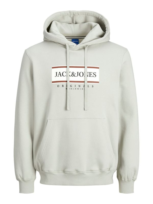 JACK & JONES JACK & JONES Majica 'JORFREDERIKSBERG'  rjava / svetlo siva / črna / bela