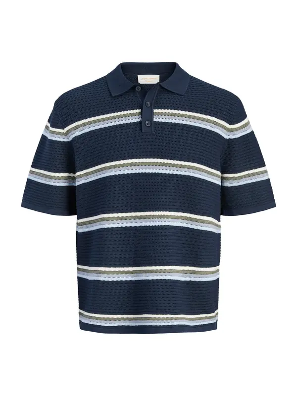 JACK & JONES JACK & JONES Majica 'JORMaine'  nočno modra / golobje modra / pastelno modra / bela