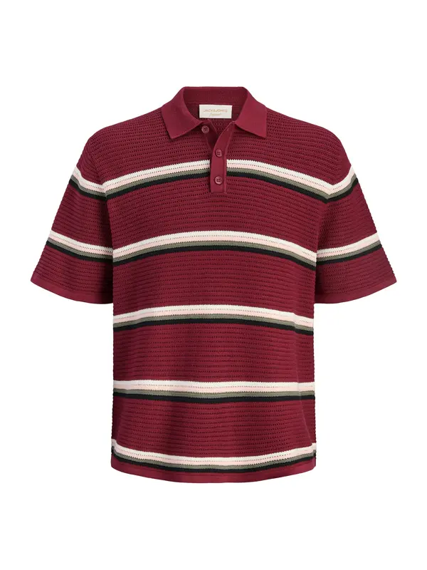 JACK & JONES JACK & JONES Majica 'JORMaine'  roza / vinsko rdeča / črna / bela
